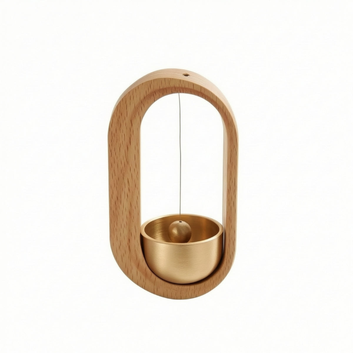 Door Bell with Wooden Frame Hanging Door Chime Bell Minimalist Wind Chime for Entryway, Wall
