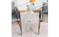 Space-Saving Transparent Round Side Table Easy to Match Home Furniture 7 Mm Thick Top for Reading Corner