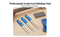 3 Pieces Anti-Scratch Guitar Fret Protector Long-Lasting Stainless Steel Fret Polishing Guard Multiple Sizes Included for DIY Musicians