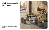 utilitarian aesthetic Oil Drum Chair and Table Retro Design Barrel Seating Creative theme Commercial Furnishing sturdyDuty for Bar Owners, Homeowners, partners, Restaurant, Garden, Backyard, Porch