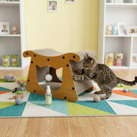 Cat Scratcher Wear-Resistant Cat Scratcher House 2 in 1 Pet Accessory for Cats