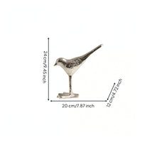 Bird Figurine Shiny Bird Ornament Handcrafted-Look Sculpture for Art Collectors, Console Table