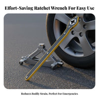 Labor-Saving Vehicle Lifting Mechanism Crank Handle High Force Lift Crank Easy to Use Tire Changing Tool Long-Lasting for Car Owners, Drivers, DIY Mechanics, Roadside Emergency, Auto Repair, Garage, Travel