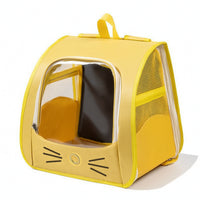 Soft-Sided Pet Carrier Backpack with Window Ventilated Cat Backpack with Mesh Breathable Covered Pet Bag Handsliberated for Cats, Small Dogs, Vet Visits, Outings