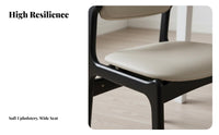 Nordic Design Upholstered Wooden Side Chair Light Luxury aesthetic Upholstered Wood Side Chair Ergonomic Backrest Kitchen Seat Non-Slip Foot Pads for Homeowners, Restaurant Owners, Interior Decorators, Dining Room
