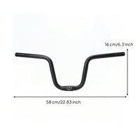 Swept Back Handlebar Upright Curved Handlebar Wide for Commuting