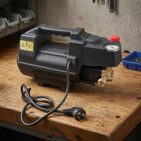 220V Electric Pressure Washer Brass Fittings High-Pressure Washer Built-in Handle Self-Priming Pump Vented Body for Cleaning, Water Pumping