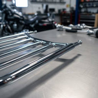 Backrest Luggage Rack Black Motorcycle Luggage Rack Powder-Coated Rear Cargo Shelf for Road Trips