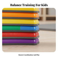 Non-Slip Bottom Sensory Stepping Stones Enhances Coordination Tactile Stepping Stones Toy Develops Gross Movement Skills Sensory Balance Path Colorful Design for Toddlers, Preschoolers, Parents, Indoor, Playroom, Kindergarten, Daycare Center