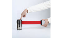 Space-Saving Wall Mounted Retractable Belt Barrier Professional Wall Barrier with Retractable Belt Stable Long-Lasting for Restaurants