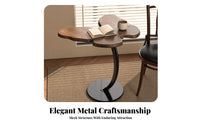 Butterfly Side Table Rounded Pedestal Base Petal Top Table Curved Support Column Home Furniture for Living Room, Bedroom