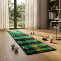 Golf Practice Mat TPR Backing Indoor Putting Mat Indoor Putting Green Easy Storage Golf Practice Even-Rolling Roll for Golfers