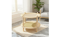 Sturdy Two-Tier Cat Bed Breathable Double-Tier Cat Bed Natural Pet Furniture Long-Lasting for Indoor Cats, Kittens, Living Room, Bedroom