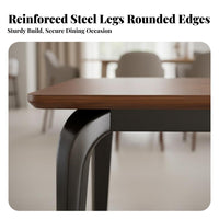 Dense Wood Construction Elephant Leg Dining Table Thick Cylindrical Legs Kitchen Table Set Retro design Household Furniture centuryera Modern Design for Apartment Dwellers, Homeowners, Families, morning dining area, Restaurant