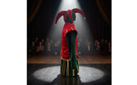Court jesters Costume with hat Medieval Court Fool Costume Striped Apparel for Cosplay, Stage Performances