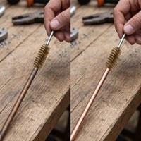 Handmade Copper Wire Tube Brush for Rust Removal, Polishing, and Grinding