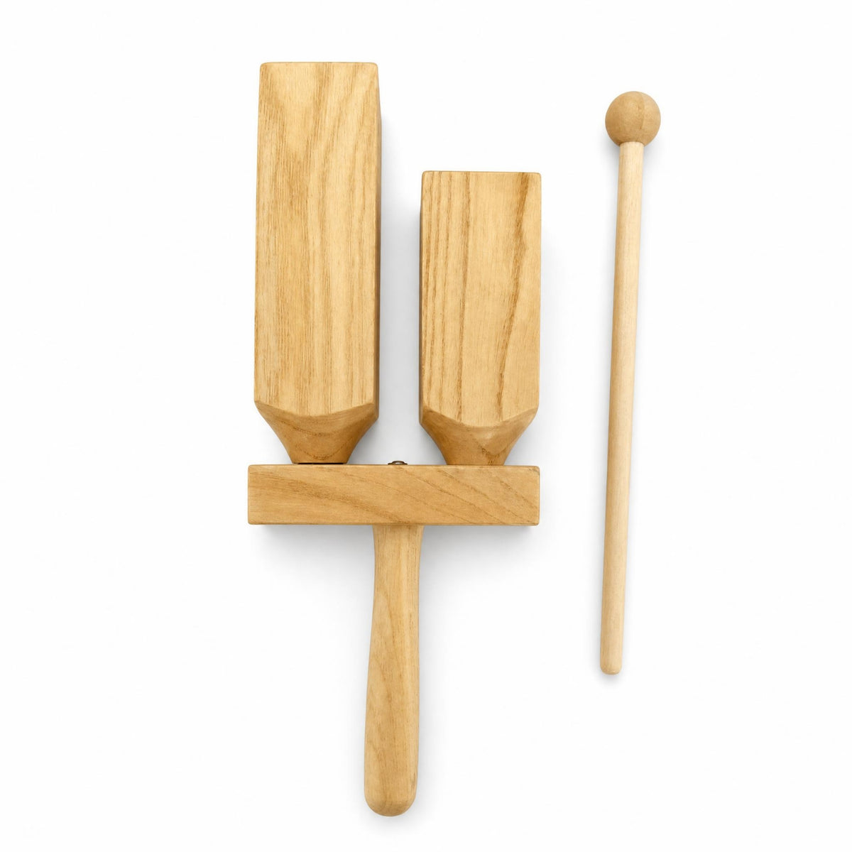 Classroom Percussion Instrument Cylindrical Wooden Sound Blocks Includes Mallet Wooden Percussion Instrument for Classroom