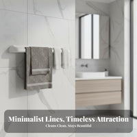 Drillwithout-Drilling Installation Wall-Mounted Towel Rack Waterproof Adhesive Towel Bar Space-Saving Bathroom Fixture Rust-Proof for Renters, Homeowners, Families, Restroom, Lavatory, Behind Door, Kitchen