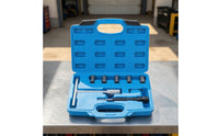7 Pieces Professional Fuel Injector Seat Cutter Set with T-Handle Long-Lasting Fuel Injector Seat Cutter Set Organized Reamer Tool Kit with Carrying Case Compact for Mechanics