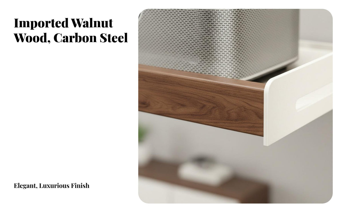 Wall Mounted Display Shelf Solid Wood Levitating Display Shelf Space Saving Electronics Accessory for Bedroom, Living Room