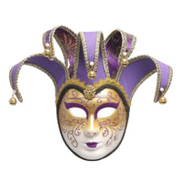 Clown Face Covering with Bells Intricate Full Facial Covering with Bells Eye Catching for Costume Parties, Theater Performances