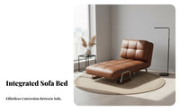 Space-Saving Pull-retractable Sofa Bed Foldable Design Pull-retractable Loveseat Bed two-in-singleUse transformable Seating Extendable Frame for Apartment Dwellers, Students, Homeowners, Small Spaces, Balcony, Office