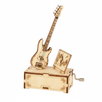 Wooden 3d Puzzle Musical Box Individual Lumber Musical Box Puzzle Decorative Piece Craft Kit for Beginners