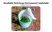 Reinforced Spiral Band Mesh Plant Cover Ground Stakes Protection Enclosure Translucent Plant Net Cage Lightweight