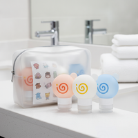 Donut Silicone Travel Dispenser Bottle Set for Lotions and Cosmetics