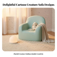 Cute Cartoon design Plush Crown Seat Soft and Comfortable Toddler Chair Supportive Backrest Kids Armchair firm density Foam for Toddlers, Preschoolers, Infants, Playroom, book corner corner, Bedroom, Living Room