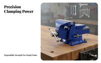 Blue Painted Workholding Tool Secure Grip Heavy Duty Bench Vise