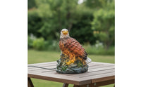 Hand-Painted Eagle Lamp with Rocky Base Warm Glow Eagle Night Light Decorative Low Heat for Bird Watchers, Nature Lovers