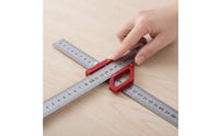 Woodworking Ruler with Positioning Block Adjustable Steel Ruler with Stop Block Angle Marking Tool Accurate Precision