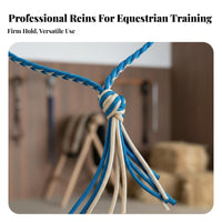 Braided Horse Neck Rope Crown Knot Finish Freedom Training Rope Horse Cordeo Tassel Embellishment Equestrian Neck Strap Colorful