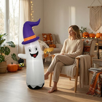 Inflatable Inflatable Ghost Outdoor Inflatable Ghost with Lantern Cute Halloween Decoration Adorable for Homeowners, Families, Yard, Lawn, Porch