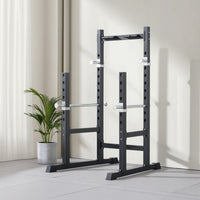 Adjustable Half Rack with Pull-up Bar Strong Squat Rack with Pull-up Bar Stable Squat Stand Industrial for Weightlifters
