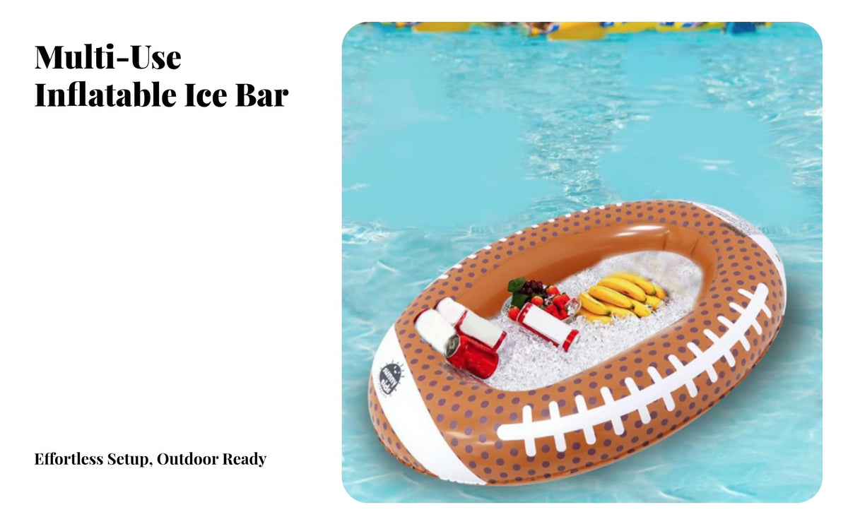 Inflatable Ice Bucket Floats Pool Party Serving Bar Portable Buoyant Buffet Chiller for Adults, Families, Water Parties, Outdoor, Lakeside