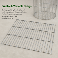 Anti Rust Galvanised Wire Mesh, 2M Dog Fence Roll, 11mm Weld Mesh for Animal Enclosures & Security Screens