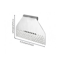 Brushed Finish Stainless Steel Grease Blocker Curved Handle Grill Grease Catcher Sloped Side Perforated Grill Insert Rounded Rectangular