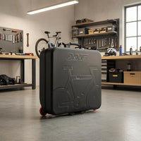 Foam Padded Folding Bike Case Wheeled Hard Shell Bike Case EVA Zippered for Transport