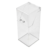 Transparent Flip-Top Mask Storage Box, Medium, Plastic