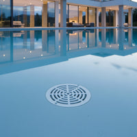 Grille-Style Pool Main Drain Cover 203 Mm Screw-Mount Pool Drain Cover Circular Frame Frame Mounting Holes