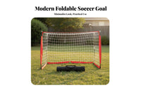 Foldable Soccer Goal Sturdy Frame Foldable Kids Soccer Goal Compact Storage Athletic Gear for Children, Outdoor, Indoor, Backyard