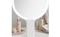 LED Makeup Triple-Light Mirror Color Lights Portable USB-Charged Mirror Compact Beauty Tool for Dorm Room