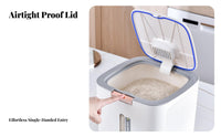 Rice Storage Container Large Capacity Moisture-Resistant Flour Bin Closure Ed Food Storage Box Space-Saving Design for Families