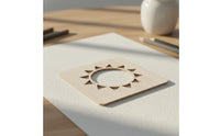 9 Pieces Moon and Stars Stencil Easy to Use Sun and Atmospheric Stencil Reusable Painting Template for School Project