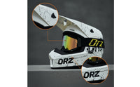 Motocross Helmet with Goggles Multi-Ventilated Dirt Bike Helmet with Goggles Breathable Lightweight for Riders, Downhill Biking