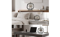 Decorative Table Clock Compact Clock with Metal Frame Sturdy for Shelf