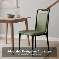 Nordic design aesthetic Upholstered Chair with Curved Backrest Minimalist Design Upholstered Wooden Side Chair sturdy Wood Frame Home Furnishing Easy Assembly for householders, Interior Designers, Restaurant Owners, Dining Room, Study