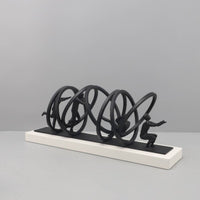 Abstract Gymnast Sculpture Minimalist Style Gymnast Sculpture Sturdy Construction Home Decor for Entryway, Study
